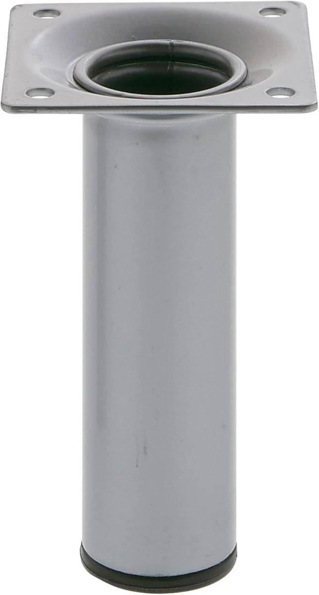 Ronde zwarte stalen meubelpoten met stelschroef, Hoogte: 150 mm