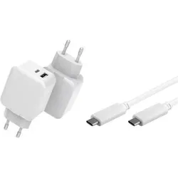 CoreParts USB-C Charger with 1meter (30 W, 1 Port), USB Ladegerät, Weiss