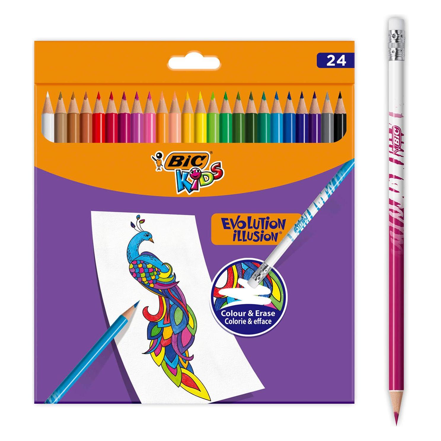 Bic Kids Evolution löschbare Buntstifte (24x) (987869)