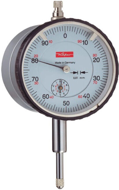 Comparateur M2 T 10 mm lecture 0,01 mm paroi arrière magnétique avec étalonnage ; Käfer (10023KAL)
