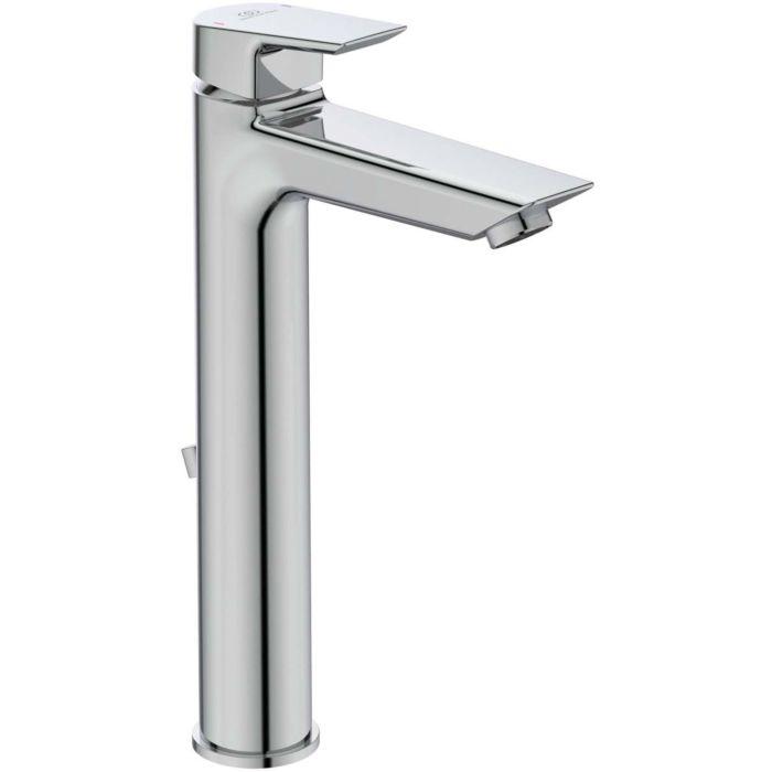 Ideal Standard Tesi Waschtischarmatur A6573AA chrom, mit verlängertem Sockel, mit Ablaufgarnitur