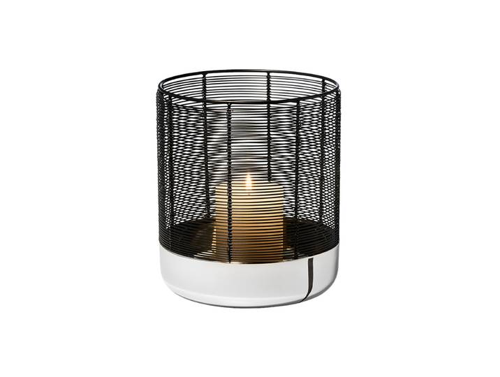 Design Windlicht „Luna“ Schwarz, Silber Philippi