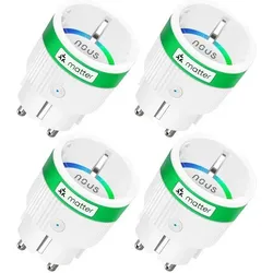Nous, Smart Plug, A8M smarter Stecker Matter 4er 3840W/16A/Messung 4er Pack