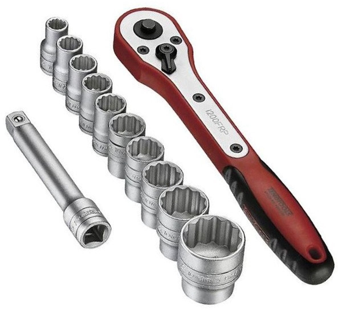 Teng Tools Ratel 1/4 inch met 13-delige doppen set