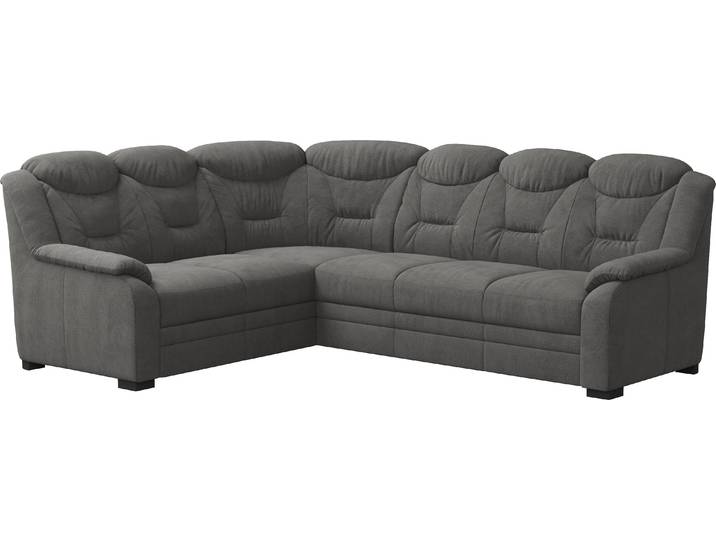 Ecksofa COTTA Marcus L-Form , grau (anthrazit), B:263cm H:99cm T:211cm, 100% Polyester, Sofas, Ecksofa, wahlweise mit Schlaffunktion & Stauraum
