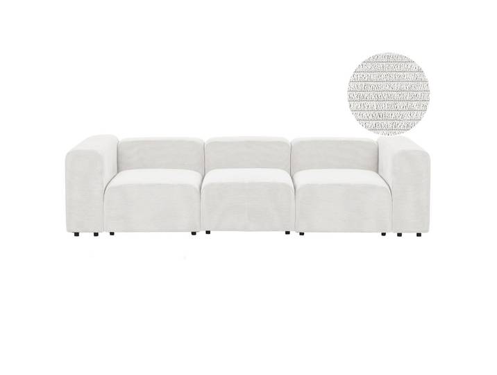 3-SITZER-MODULSOFA Cremeweiß Cord Falsterbo