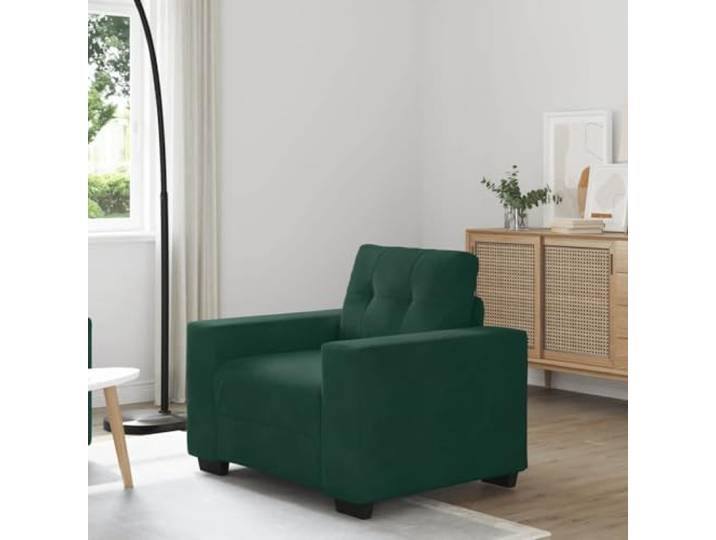 HEFZGDB Sessel Dunkelgrün 60 cm Samt Sofasessel Relaxsofa mit Samtstoff und Sperrholz-Armlehnen für Wohnzimmer Schlafzimmer Arbeitszimmer Entspannen Komfort Stabilität modernes Design