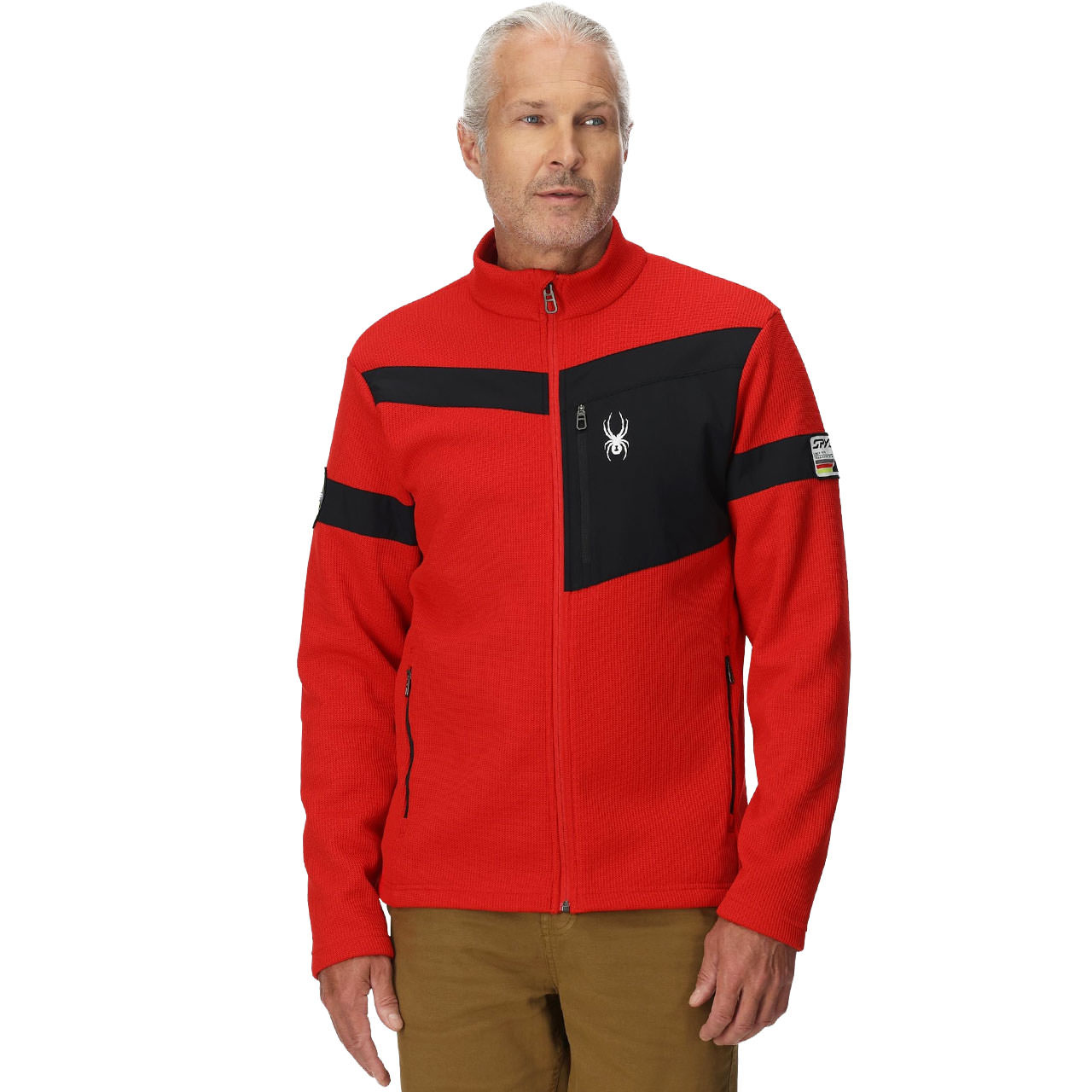 Spyder Herren Full Zip Fleecejacke WENGEN BANDIT spyder red - XL