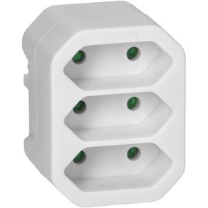 Orno Steckdosenadapter AE-13278, weiß, 3-fach Eurosteckdose bis 1725 Watt