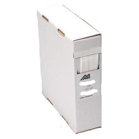 Melbye Schrumpfschlauch in MINI-BOX dünnwandig ohne Kleber 9,5/3 weiss, Länge 5 Meter (5711012191451)