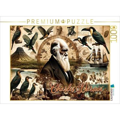 CALVENDO Puzzle Die Evolutionäre Vision: Ein Tribut an Charles Darwins Vermächtnis | 1000 Teile Lege-Größe 64x48cm Foto-Puzzle für glückliche Stunden