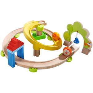 Haba Murmelbahn 1300439001, Kullerbü Kugelbahn Kringelbahn, ab 2 Jahre, aus Holz, 2 Kugeln, 24 Bauteile