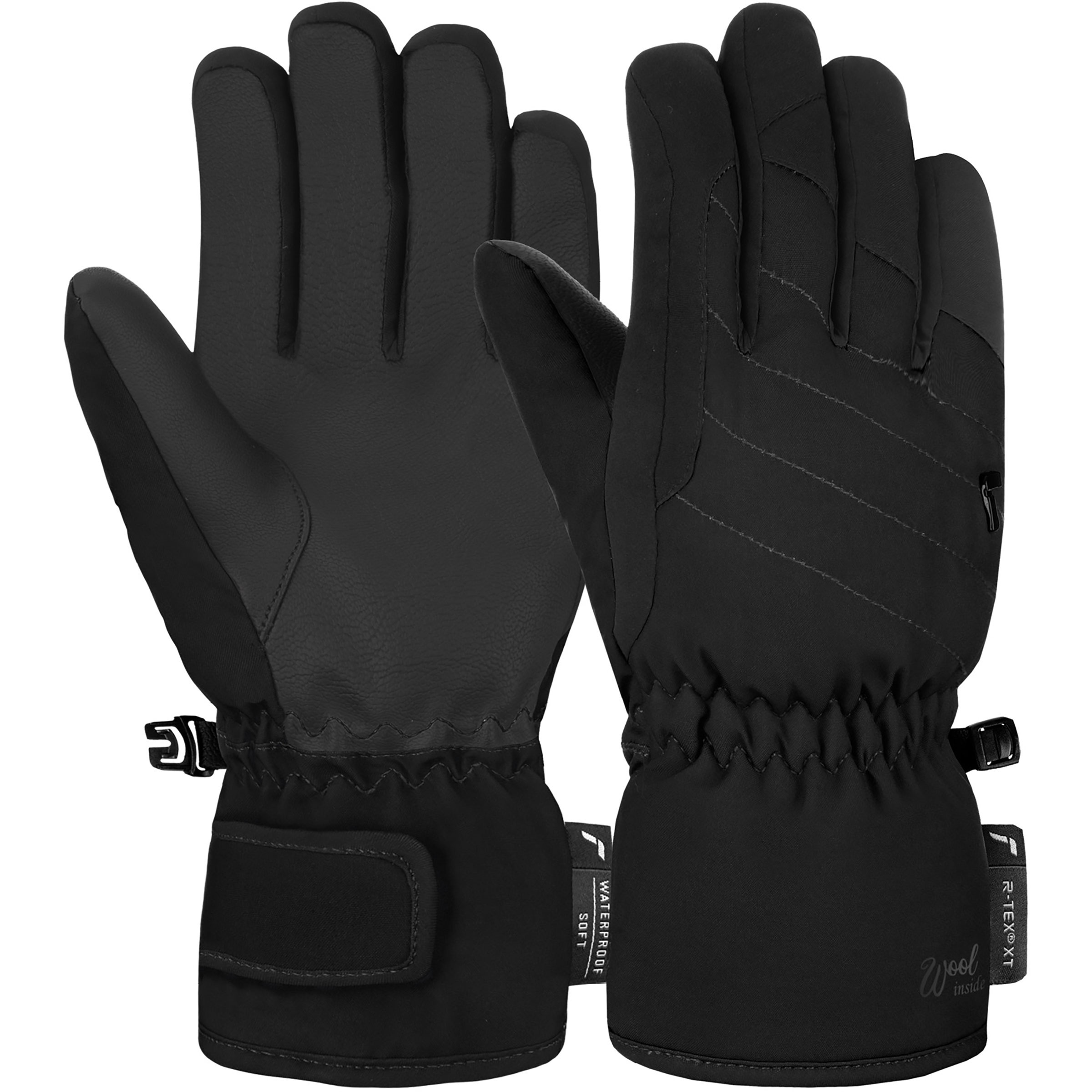 Reusch Angie R-TEX XT Kinder Fingerhandschuhe schwarz Größe 4 Skifahren Elastisch Wasserabweisend