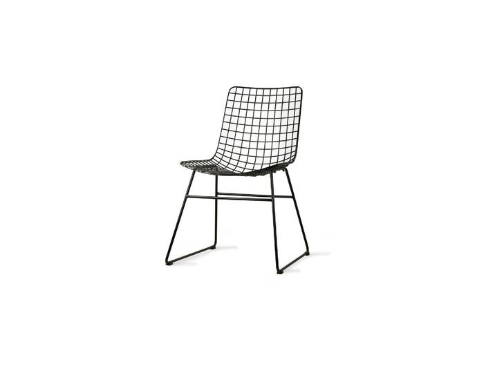 Chaise Altorf en fil métallique noir