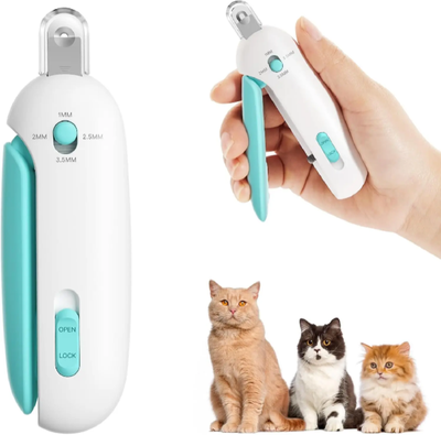 Happy Pet Pantry Safe Trim Pet Nail Clippers With Adjustable Safety Guard & Stainless Steel Precision Blades blue