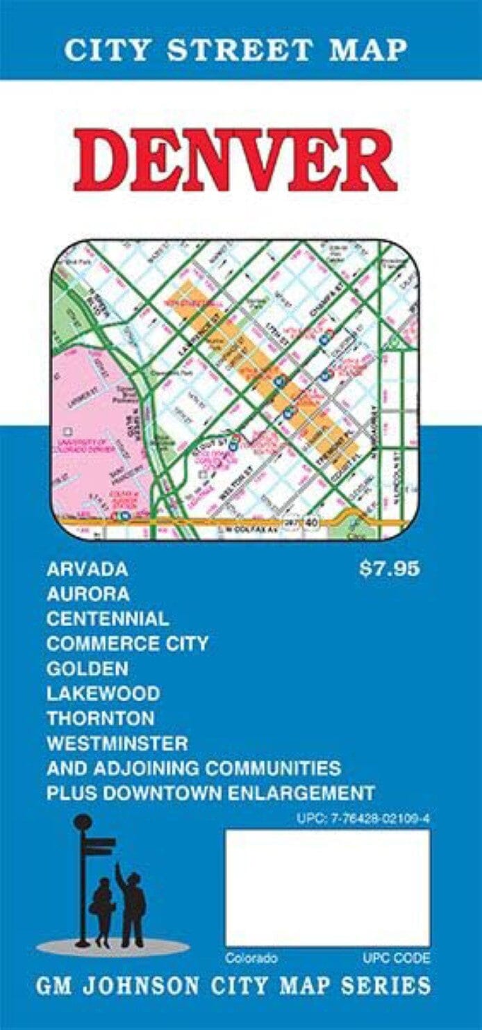 Plan des rues - Denver (Colorado)   GM Johnson