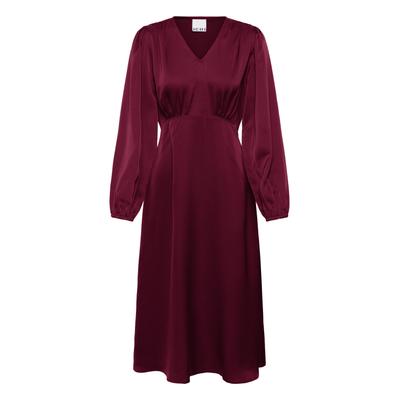 Midikleid ICHI "ICHI Freizeitkleid IHSTORMY", Damen, Gr. 42, Normalgrößen, burgundy, Kleider Midikleid