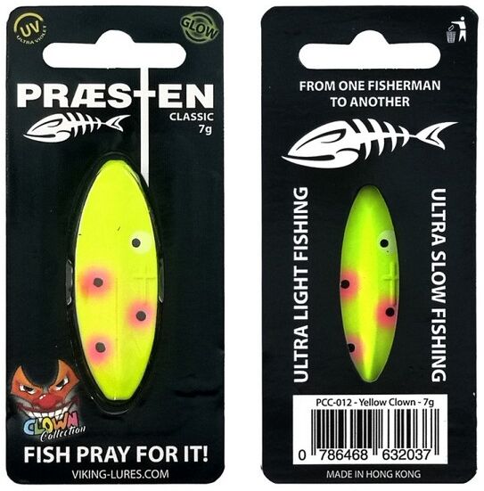OG Lures Præsten Classic Clown Edition 7 Gr.-Yellow Clown