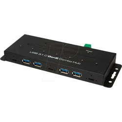 LOGILINK UA0319 - USB 3.1 7 Port Industrie-Hub, 15kV ESD