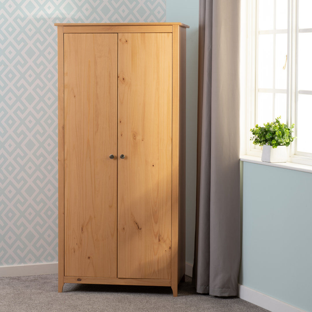 Natur Pur Gordon 2 Door Wardrobe Antique Pine 177cm H X 82cm W X 54cm D