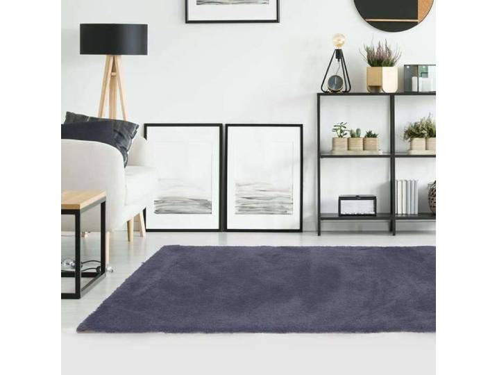 Tapis extra-doux toucher laineux bleu cendré 160x230