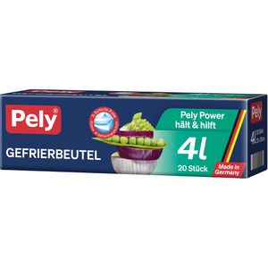 Pely Gefrierbeutel 54030274, 4 Liter, 25 x 38cm, 20 Stück