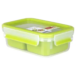emsa Lunchbox CLIP & GO 7 cm hoch 1,0 l transparent/grün
