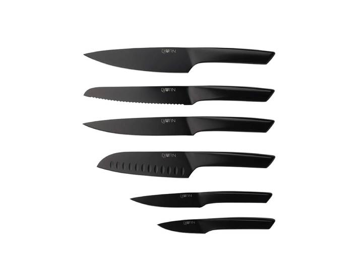 Björn Jensen Küchenmesser Set 6 tlg. Schwarz