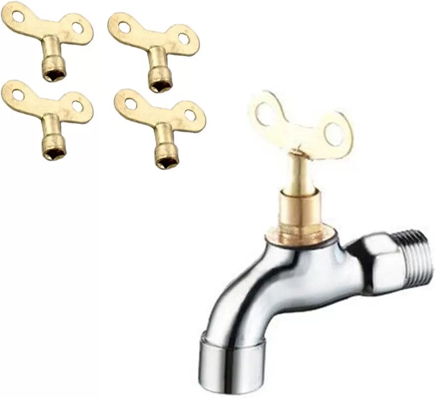 INF Abschließbarer Außenwasserhahn - Legierungskörper Messingkern Schlüsselhahn (Spritzwassergeschützt)