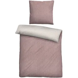Bettwäsche MELANGE rose (LB 200x135 cm) - rosa - LB 200x135 cm