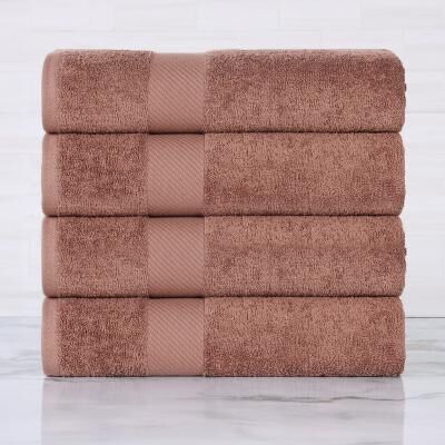 Superior Luxury Solid Highly Absorbent Egyptian Cotton Bath Towel - (Set of 4)