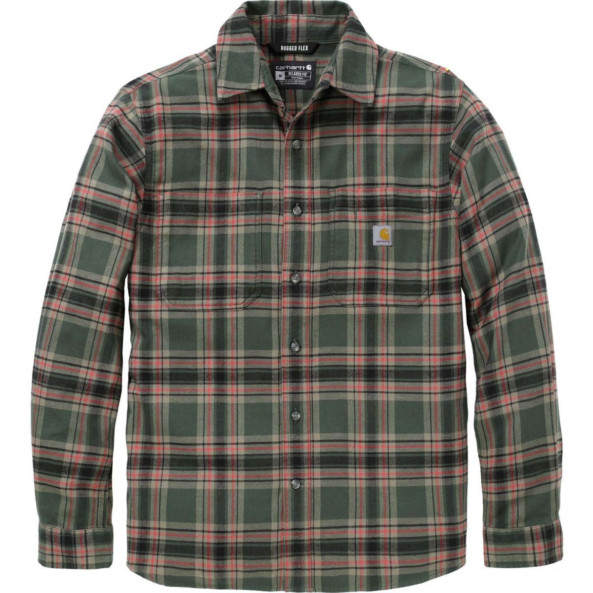 Carhartt Hamilton Relaxed LS Plaid Shirt forestry green/amber terrain (GS8) S REG 107010-GS8SREG