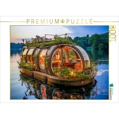 CALVENDO Puzzle Hausboote | 1000 Teile Lege-Größe 64x48cm Foto-Puzzle für glückliche Stunden