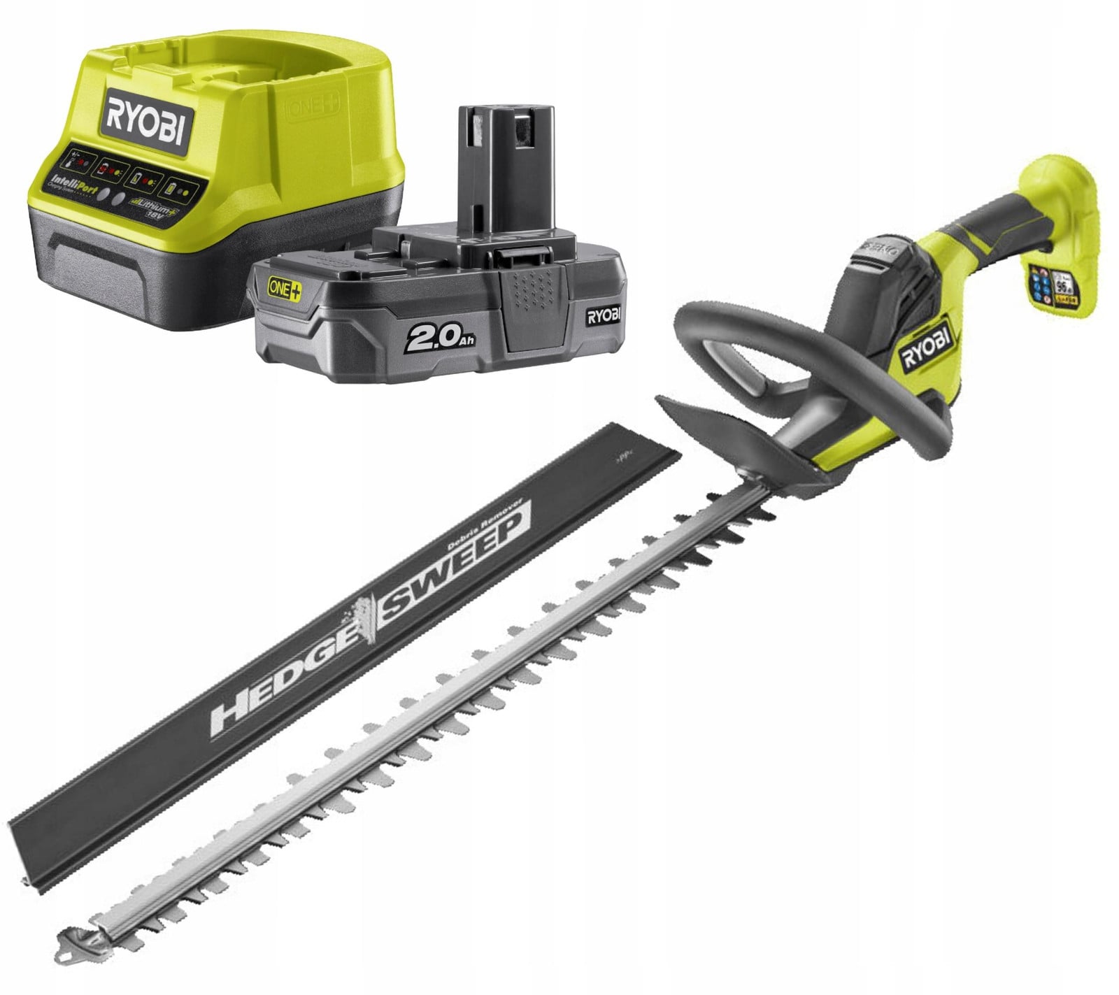 Ryobi ONE+ Accuheggenscharen RY18HT55A-120, 18V, Groen/Zwart, 2,0Ah Lithium-ion accu