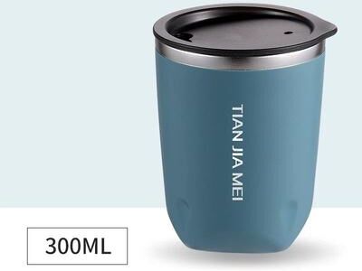 Inspire Select Stainless Steel Insulated Thermos Cup Portable Leakproof Coffee & Milk Travel Mug blue 10 Fl Oz