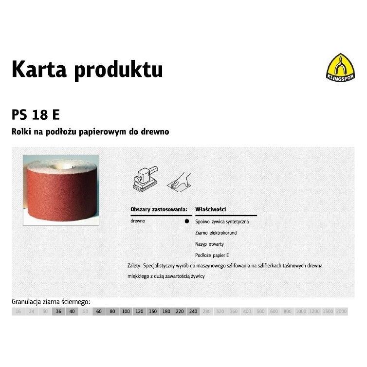 Klingspor Roller auf Papier gemahlen PS18E 150 mm Gr.120 (50 MB) (267323)