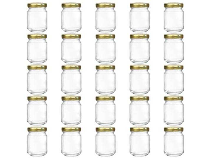 Vitrea 200x Mini Marmeladengläser 100 ml - mit Deckel Gold TO 48 - kleine Einmachgläser zum befüllen mit Schraubdeckel - Schraubgläser - leere Gläser für Marmelade - 200 Stück