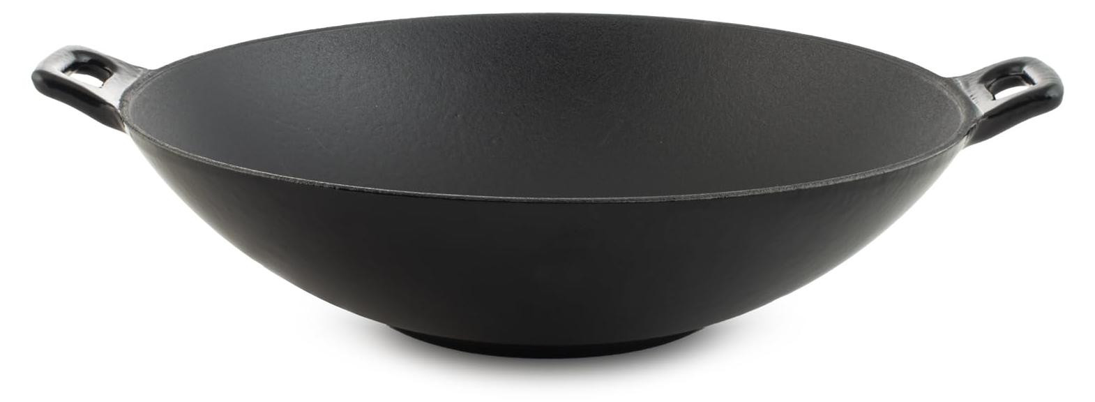 Dripio Wok van geëmailleerd gietijzer met dubbele handgrepen, 30 cm