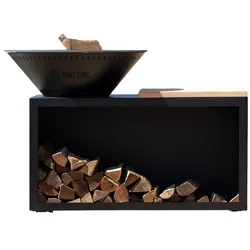 GRILLCHIC traditioneller Feuerkorb Stahl 103 schwarz Doppelwanne