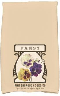 E by Design 18 x 30-inch, Pansy, Floral Print Kitchen Towel