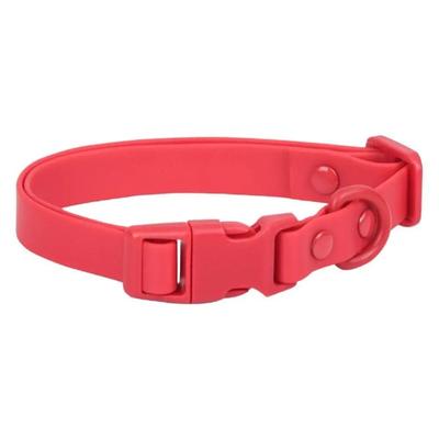 Elastic Webbing Identification Collar Waterproof & Rustproof Safety Neckband For Active Dogs red s