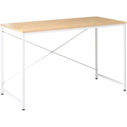 SCHREIBTISCH Hellbraun/Weiß 120/60 cm Andaste