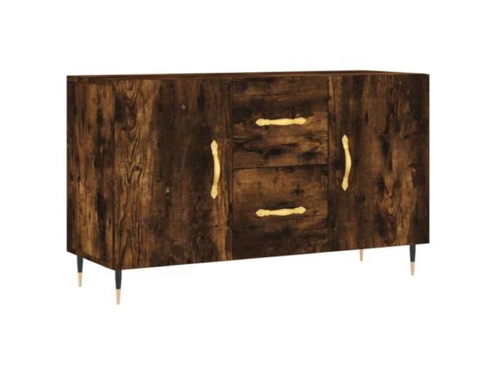 LKJephalotrope Sideboard Räuchereiche 100x36x60 cm Kommode mit Türen Moderne Anrichte für Wohnzimmer & Flur. Robuste Metallbeine, viel Stauraum hinter Türen & stabile Oberplatte.