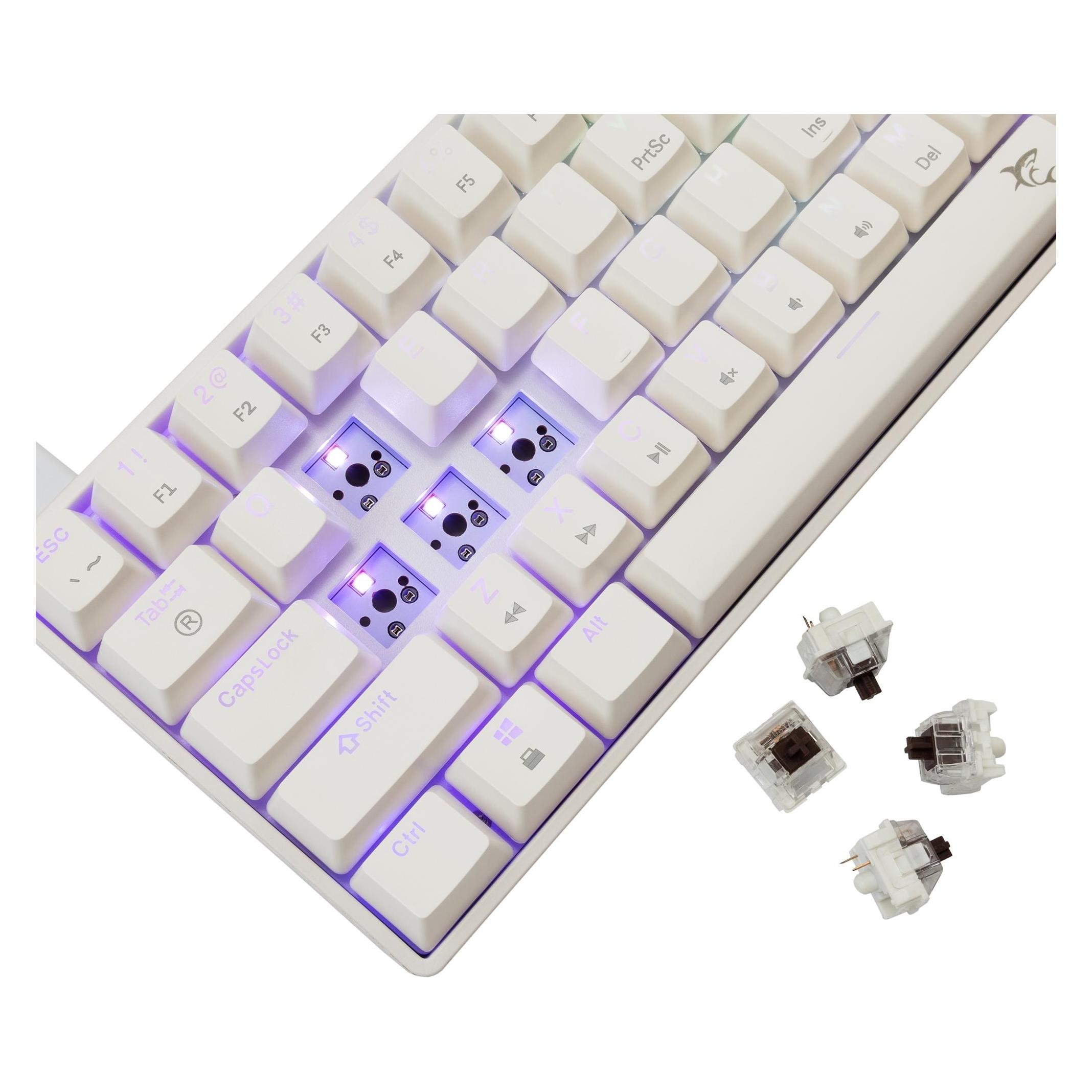 White Shark GK-004231 Shinobi-2 Brown Switch, White US (US, Kabelgebunden) (SHINOBI-2-W-US-BROWN.SW)