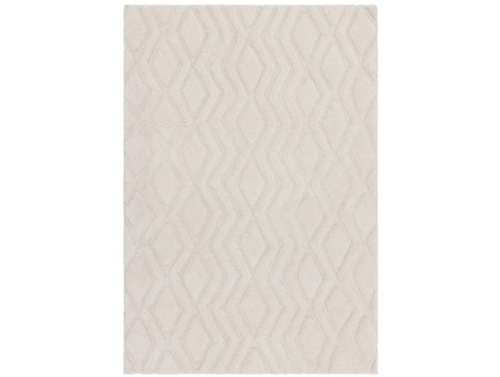 Tapis de salon en polyester blanc cassé 120x170 cm