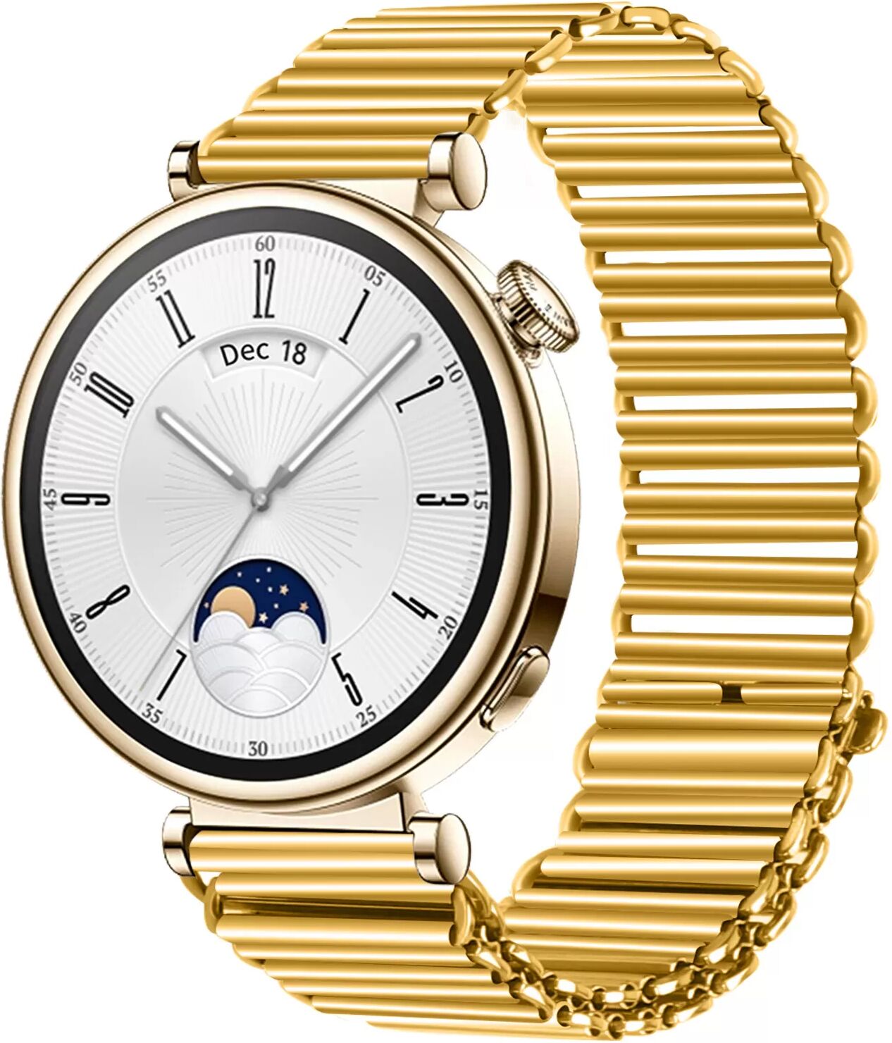 INF 18MM Edelstahl Uhrenarmband für Huawei GT5 Serie Gold