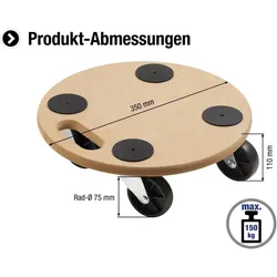 Meister, Transportwagen, Transportroller Holz Traglast (150 kg)