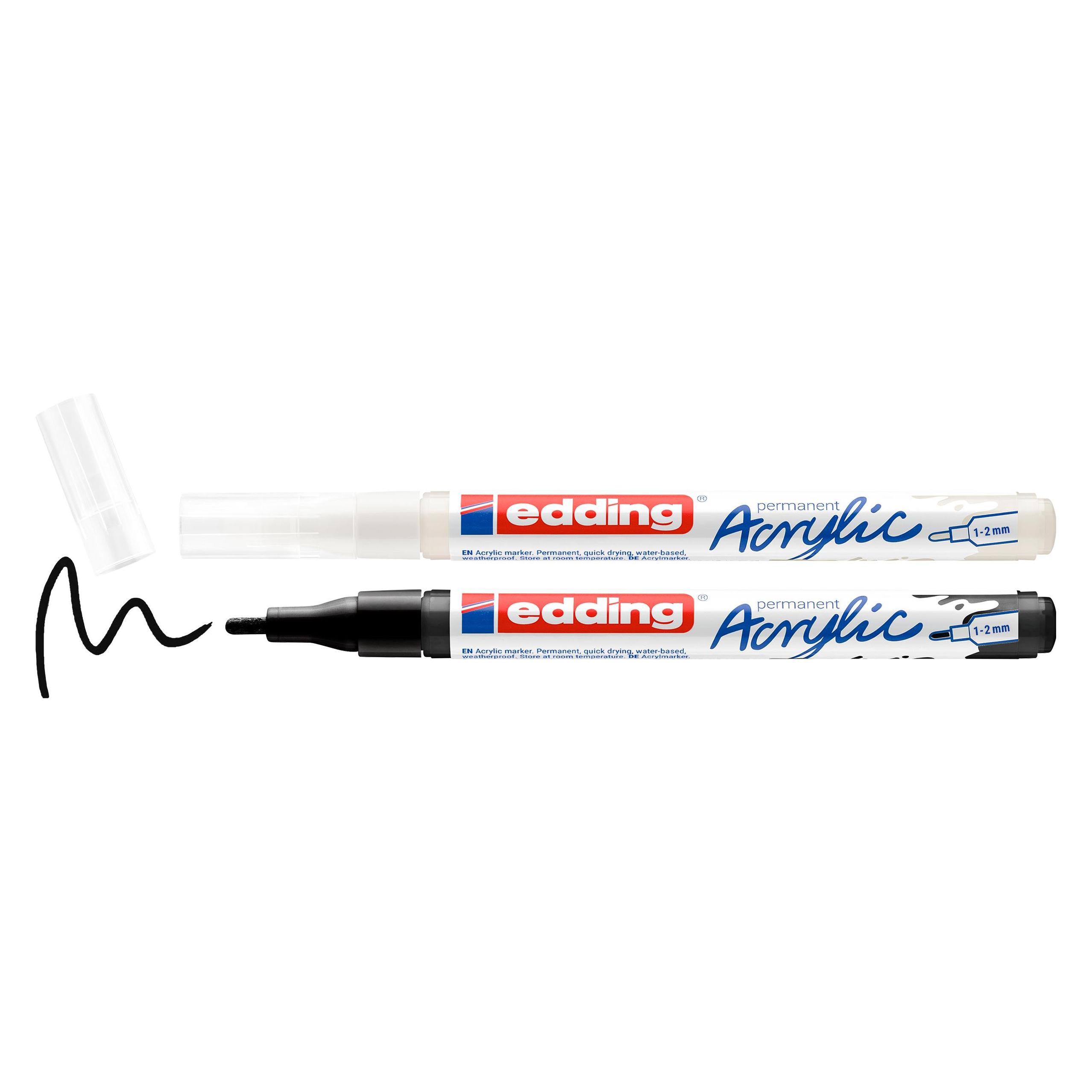 Edding 5300 Acrylstifte farbsortiert 1,0 - 2,0 mm, 2 St. (2x) (4-5300-2)