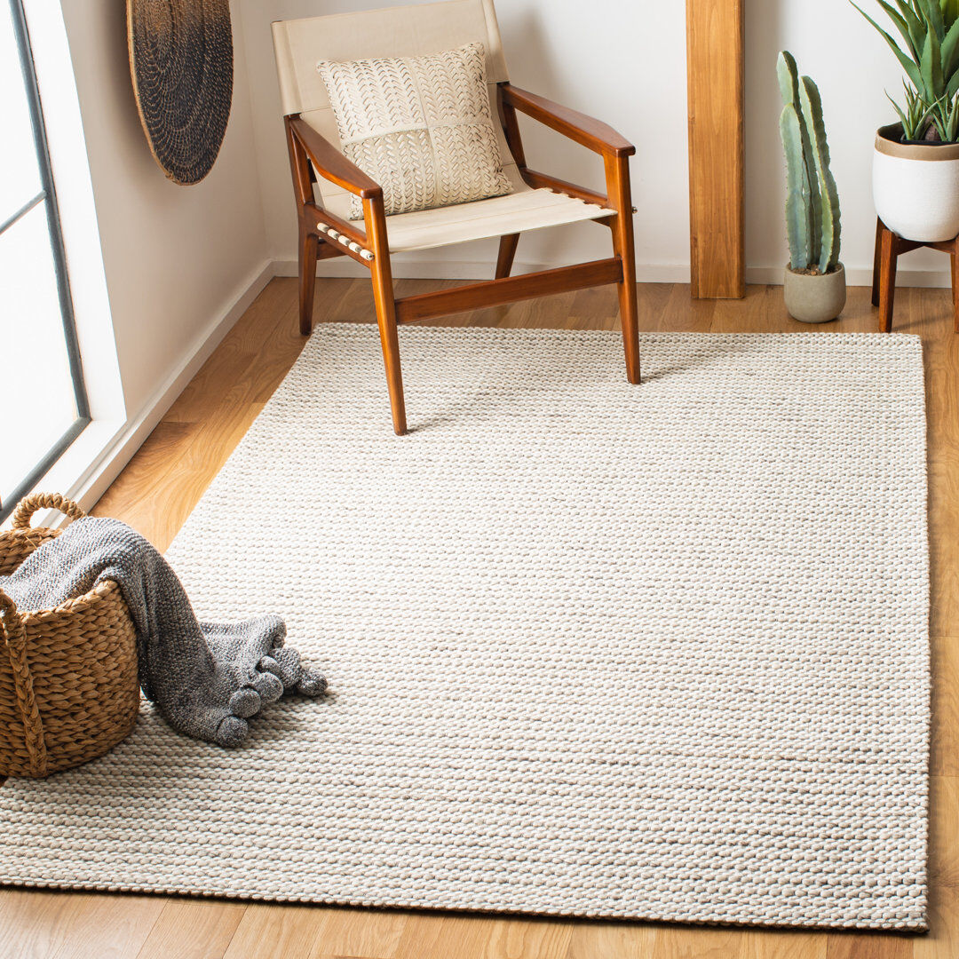House of Hampton Marbella Contemporary Area Rug In Light Brown / Ivory Ivory;Light Brown Rectangle 183 x 274 cm