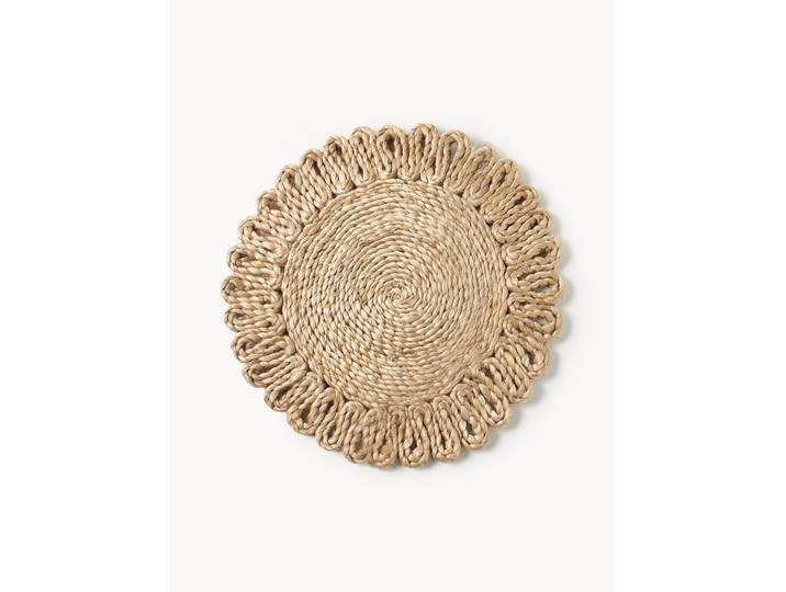 Sets de table ronds en jute Melisa, 2 pièces